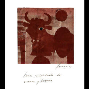 Toro indultado de arena y bronce - Imagen 2